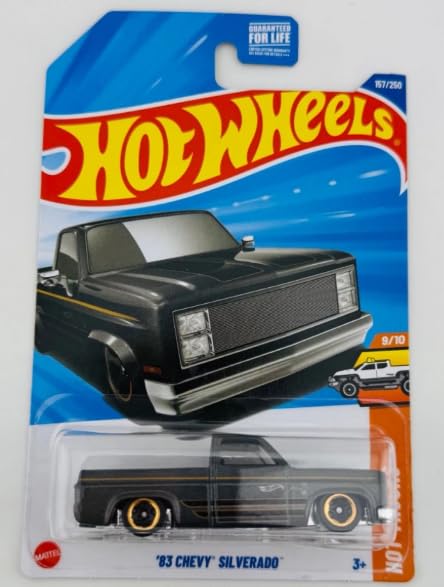 Amazon.com: Hot Wheels '83 Chevy Silverado [Black] Hot Trucks 9/10